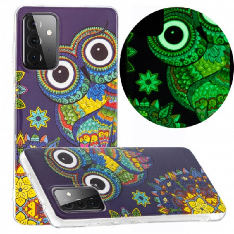 Skal Samsung Galaxy A72 4G / A72 5G Fluorescerande Uggla Mandala