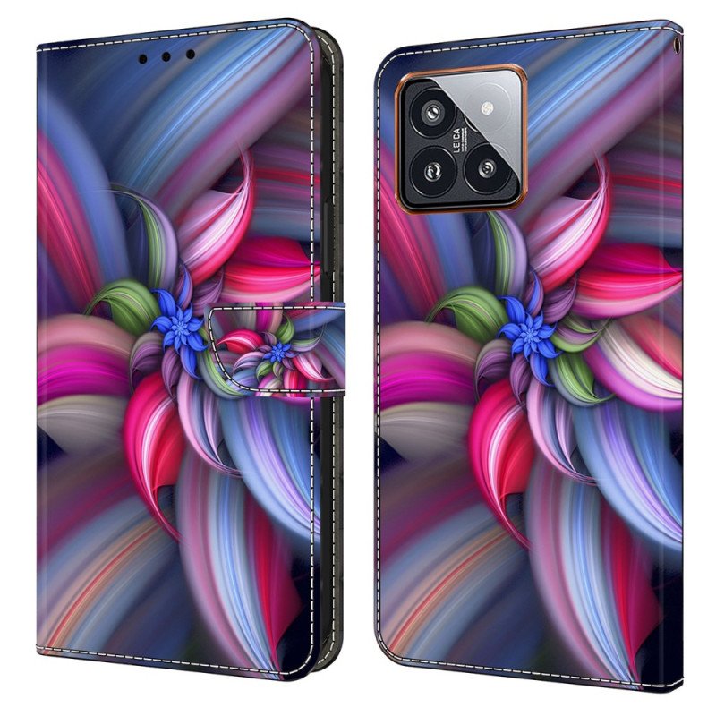 Fodral Xiaomi 14 Pro Färgglada Blommor