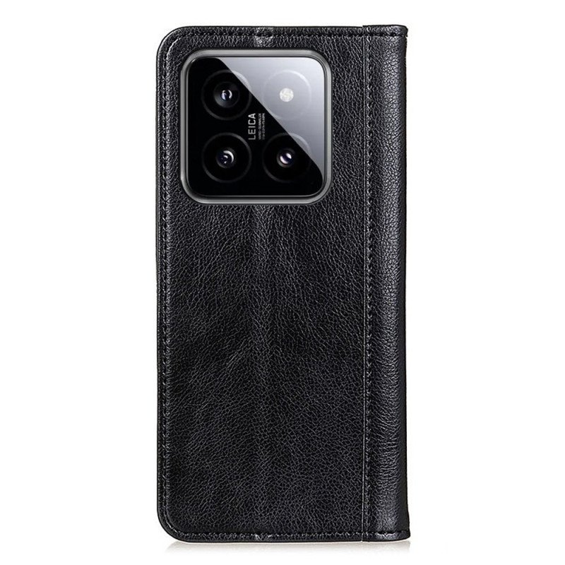 Folio-fodral Xiaomi 14 Pro Telefonfodral Split Läder