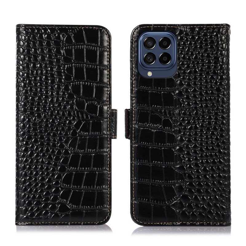 Fodral Samsung Galaxy M53 5G Crocodile Style Rfid