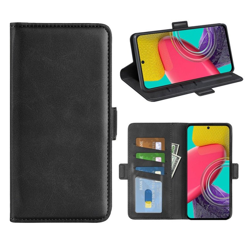 Fodral Samsung Galaxy M53 5G Folio-fodral Dubbel Klaff