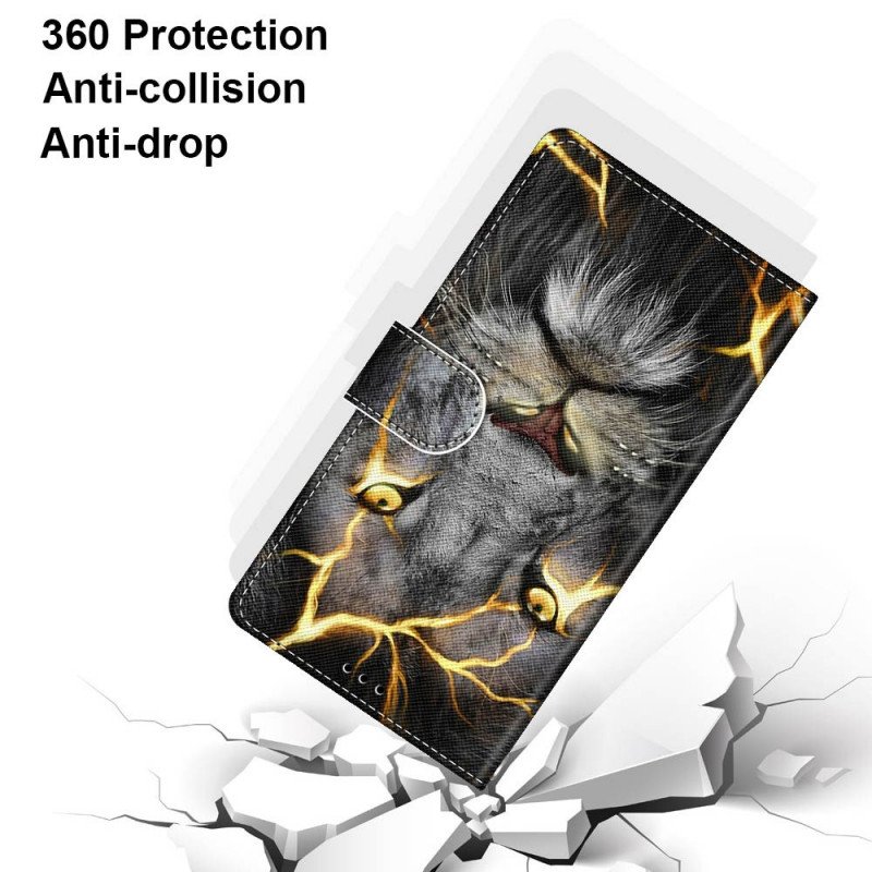 Fodral Samsung Galaxy M53 5G Med Kedjar Feline On Fire Med Rem