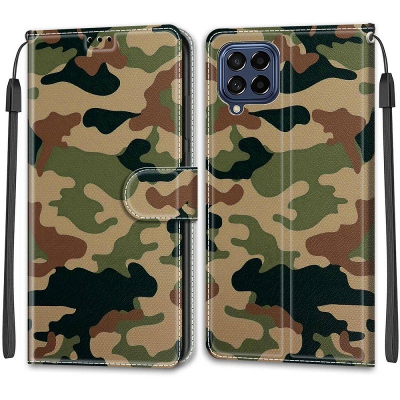 Fodral Samsung Galaxy M53 5G Med Kedjar Remmig Camo