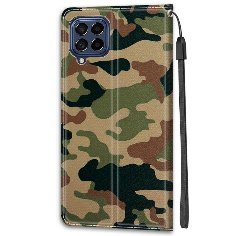 Fodral Samsung Galaxy M53 5G Med Kedjar Remmig Camo