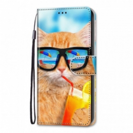 Fodral Samsung Galaxy M53 5G Med Kedjar Strappy Star Cat