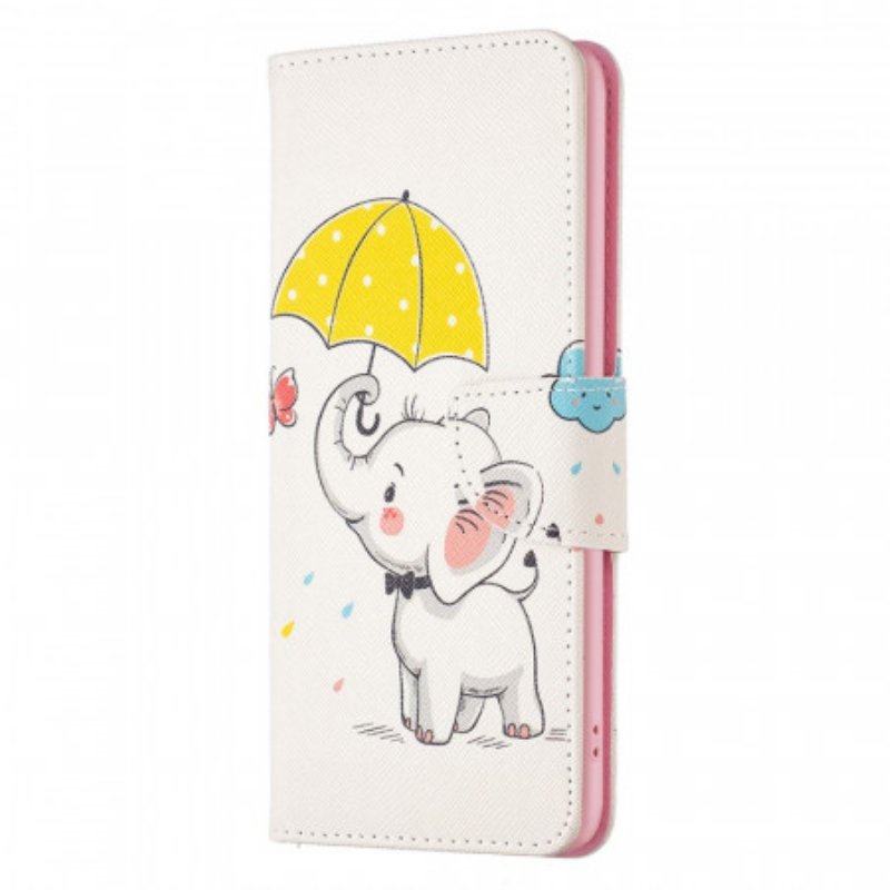 Folio-fodral Samsung Galaxy M53 5G Baby Elefant