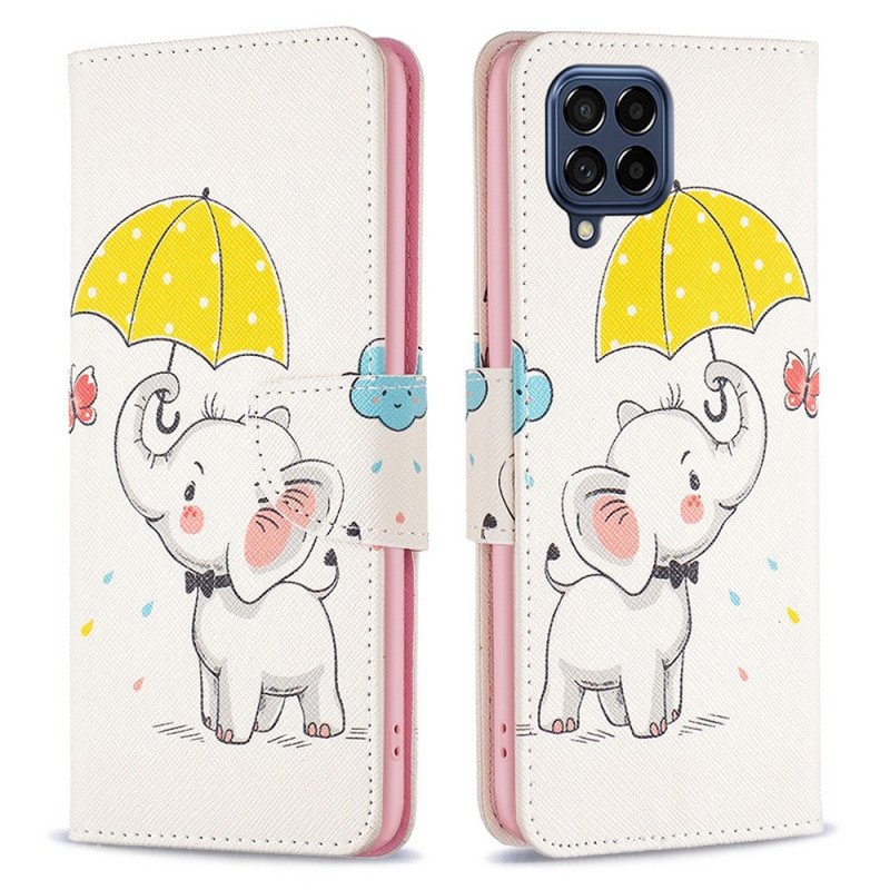 Folio-fodral Samsung Galaxy M53 5G Baby Elefant