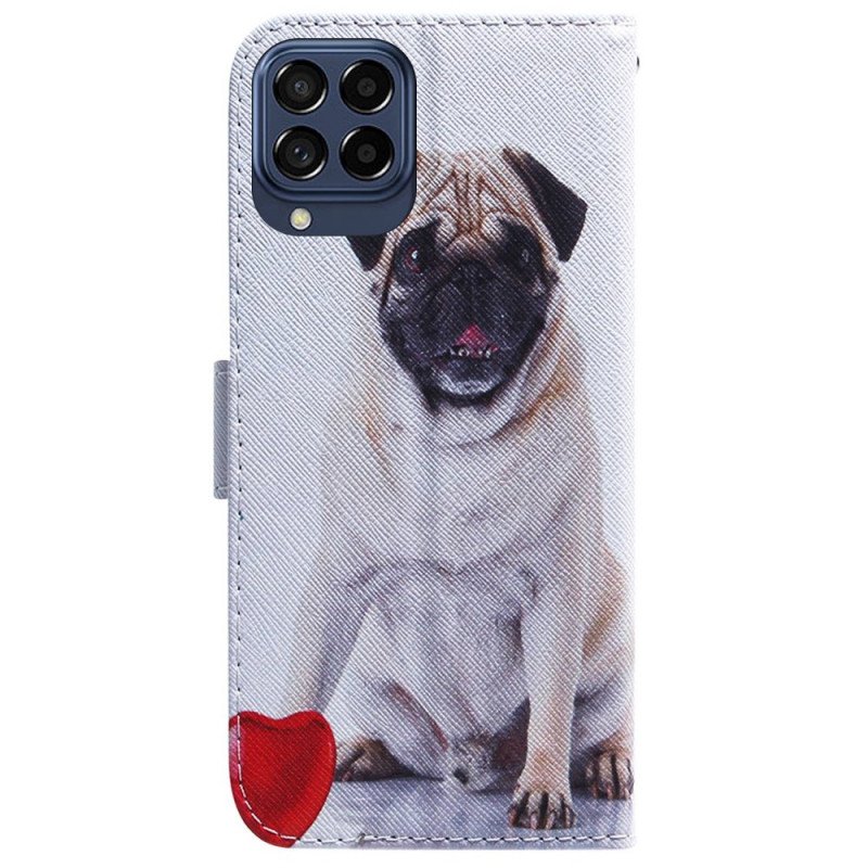 Folio-fodral Samsung Galaxy M53 5G Mops Hund