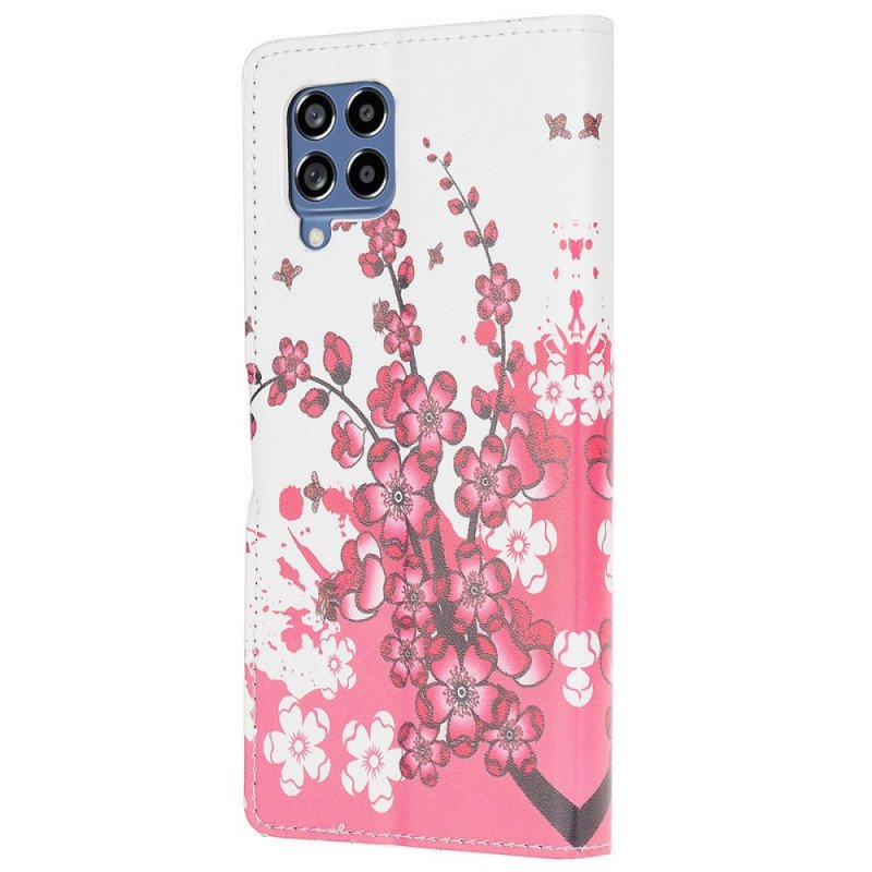 Folio-fodral Samsung Galaxy M53 5G Tropiska Blommor