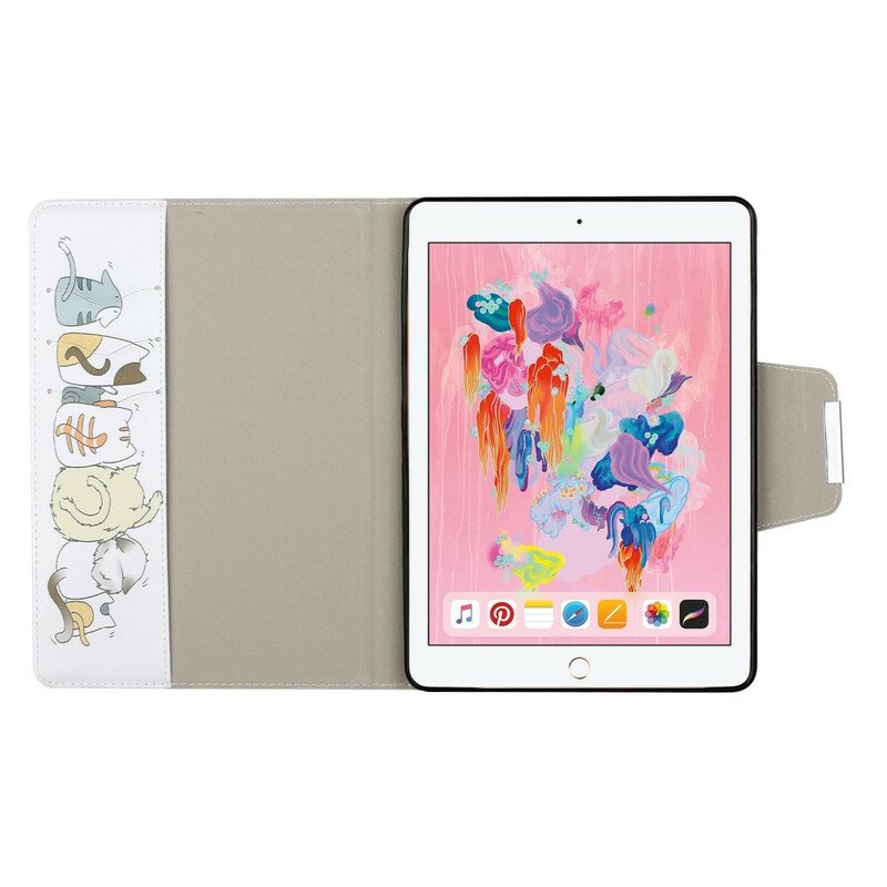 Fodral iPad 10.2" (2020) (2019) Hög Med Katter