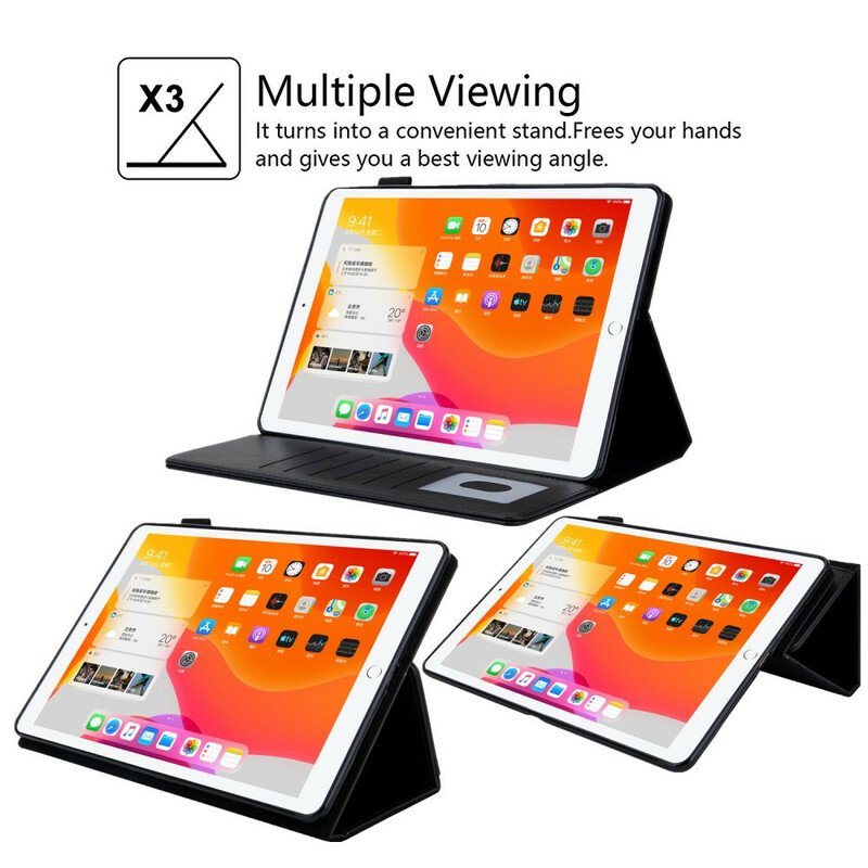 Fodral iPad 10.2" (2020) (2019) Läderstöd Handsfree