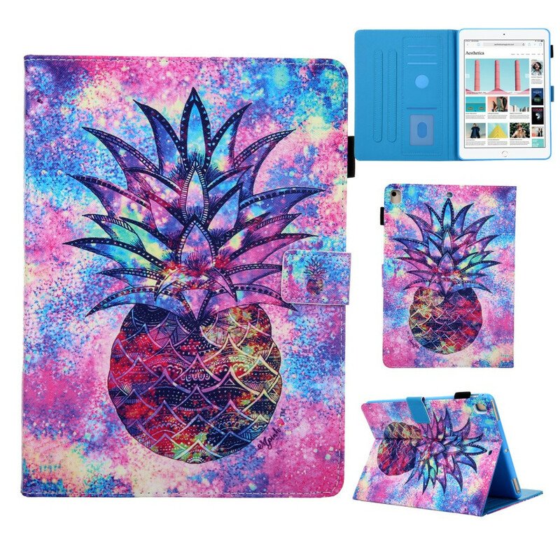 Läderfodral iPad 10.2" (2020) (2019) Funky Ananas