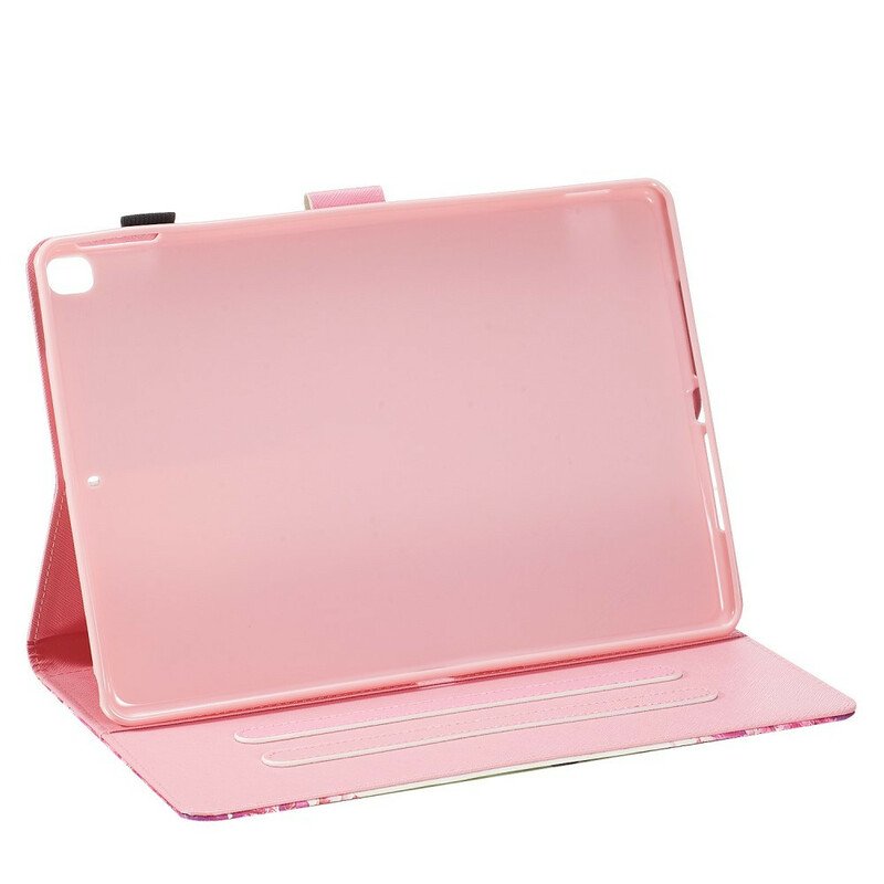 Läderfodral iPad 10.2" (2020) (2019) Röda Fjärilar