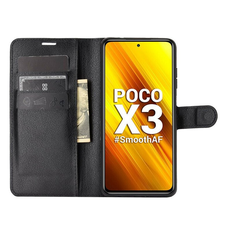 Fodral Poco X3 / X3 Pro / X3 NFC Klassiskt Konstläder