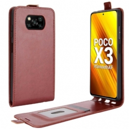 Folio-fodral Poco X3 / X3 Pro / X3 NFC Läderfodral Vertikal Klaff I Lädereffekt