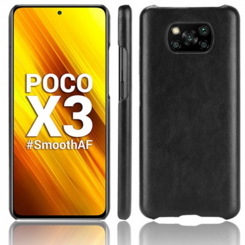 Skal Poco X3 / X3 Pro / X3 NFC Litchi Performance Lädereffekt