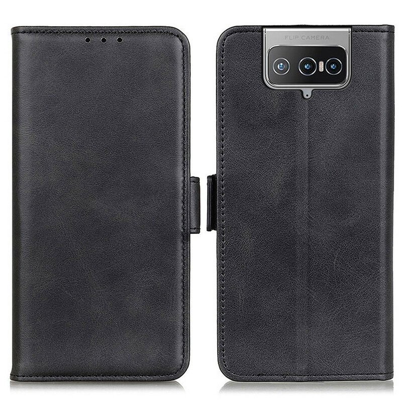 Folio-fodral Fodral Asus Zenfone 8 Flip Läderfodral Flip Flap Dubbel