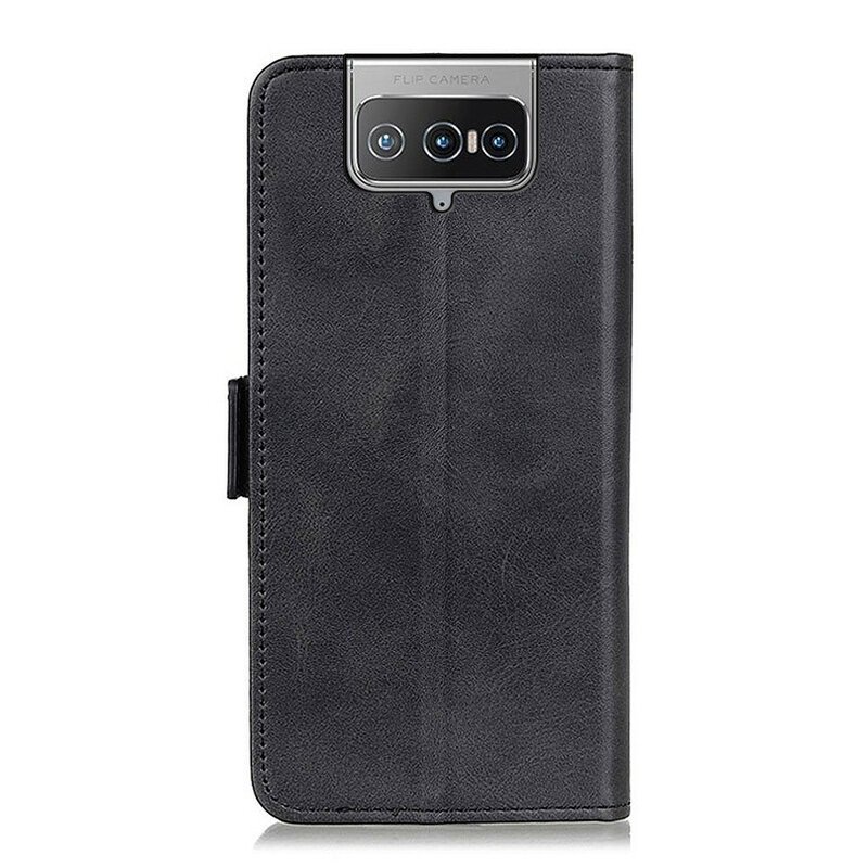 Folio-fodral Fodral Asus Zenfone 8 Flip Läderfodral Flip Flap Dubbel