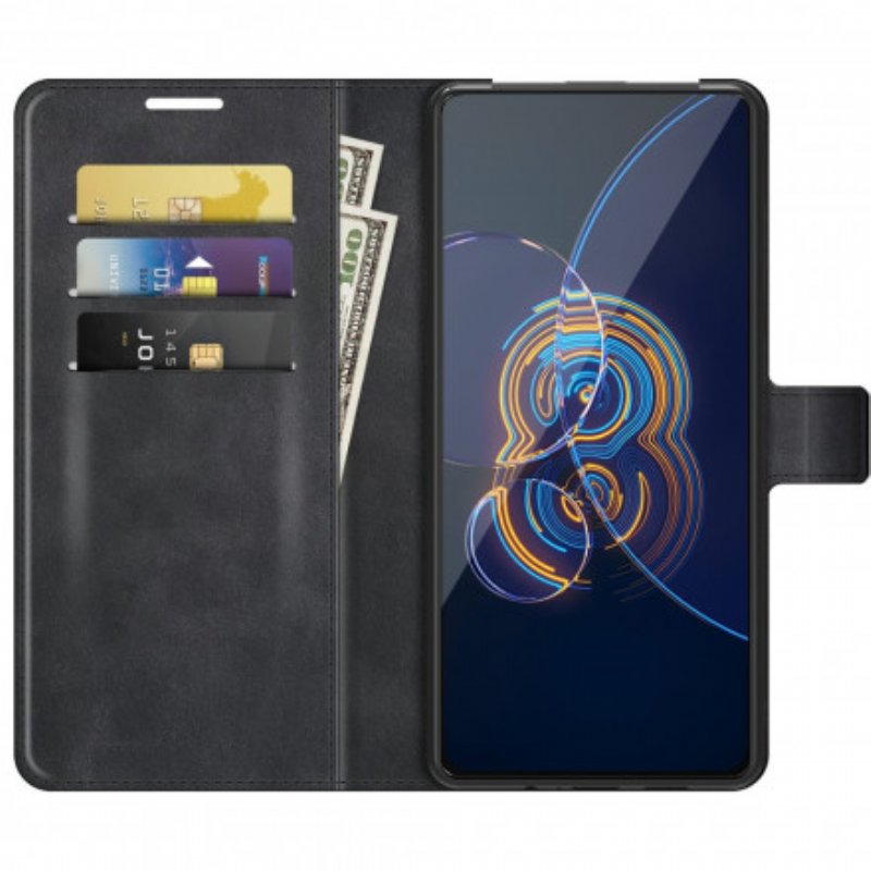 Folio-fodral Fodral Asus Zenfone 8 Flip Läderfodral Slimmad Konstläder