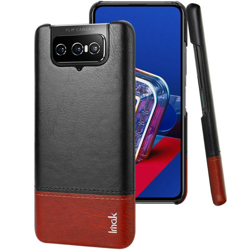 Folio-fodral Skal Asus Zenfone 8 Flip Läderfodral Imak Ruiyi Series Lädereffekt