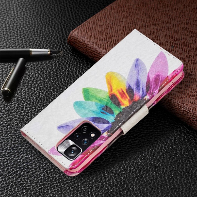 Fodral Xiaomi Redmi Note 11 Pro Plus 5G Akvarell Blomma