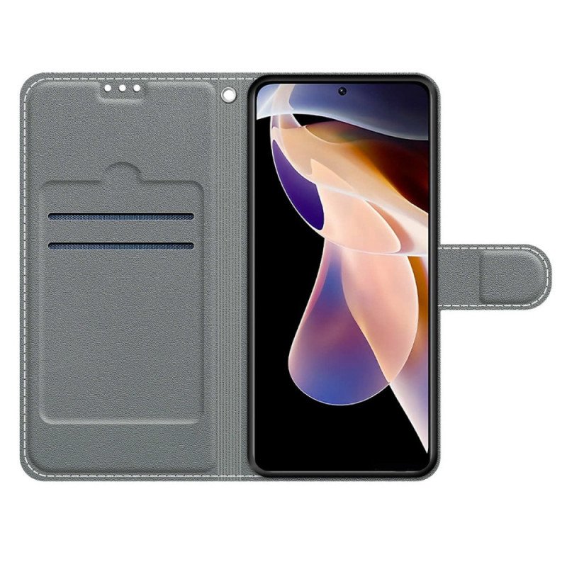 Fodral Xiaomi Redmi Note 11 Pro Plus 5G Med Kedjar Strap Butterflies Fan