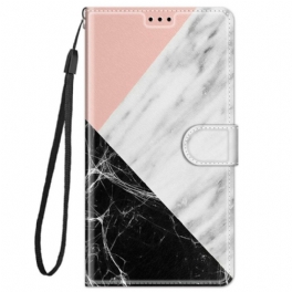 Fodral Xiaomi Redmi Note 11 Pro Plus 5G Med Kedjar Strappy Marble Elegance