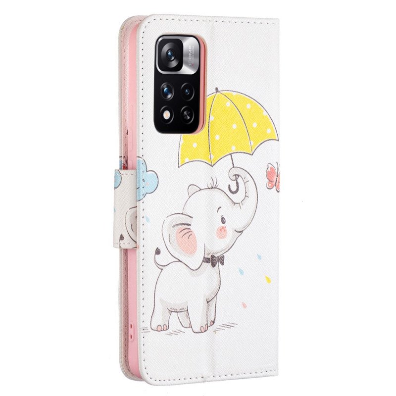 Folio-fodral Xiaomi Redmi Note 11 Pro Plus 5G Baby Elefant