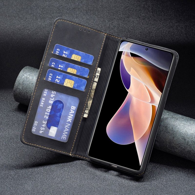 Folio-fodral Xiaomi Redmi Note 11 Pro Plus 5G Läderfodral Binfen Färg