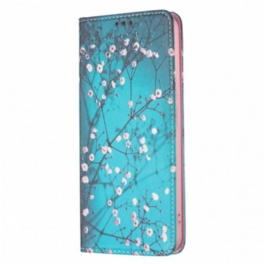 Folio-fodral Xiaomi Redmi Note 11 Pro Plus 5G Läderfodral Blommande Grenar