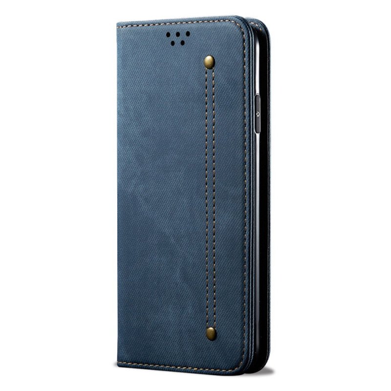 Folio-fodral Xiaomi Redmi Note 11 Pro Plus 5G Läderfodral Denim Tyg