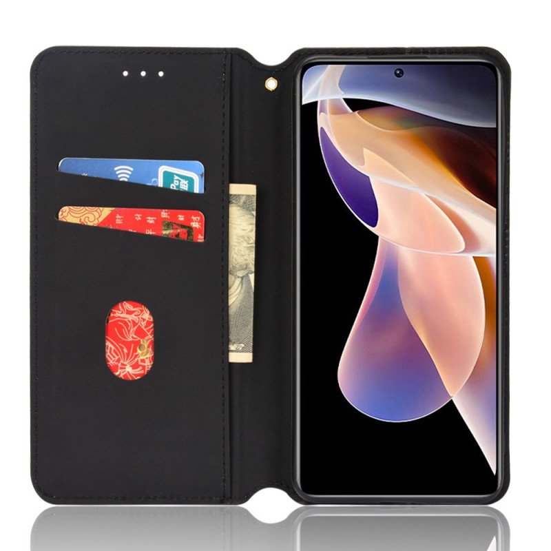 Folio-fodral Xiaomi Redmi Note 11 Pro Plus 5G Läderfodral Lädereffekt 3d-struktur