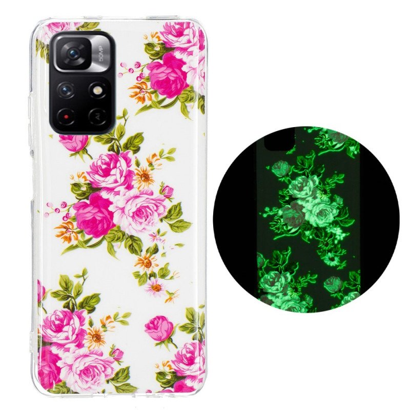 Mobilskal Xiaomi Redmi Note 11 Pro Plus 5G Fluorescerande Liberty Flowers