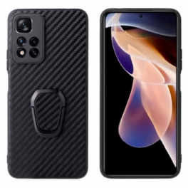 Mobilskal Xiaomi Redmi Note 11 Pro Plus 5G Ring-stöd För Kolfiber