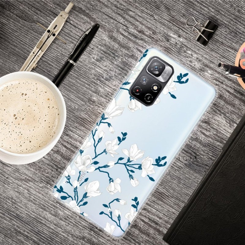 Skal Xiaomi Redmi Note 11 Pro Plus 5G Vita Blommor