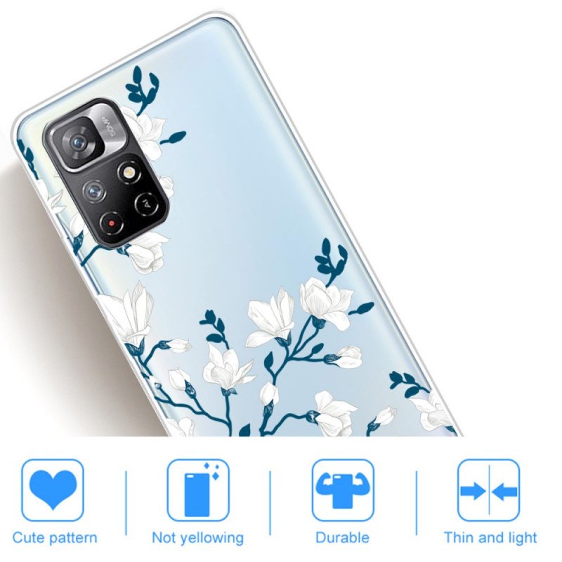 Skal Xiaomi Redmi Note 11 Pro Plus 5G Vita Blommor