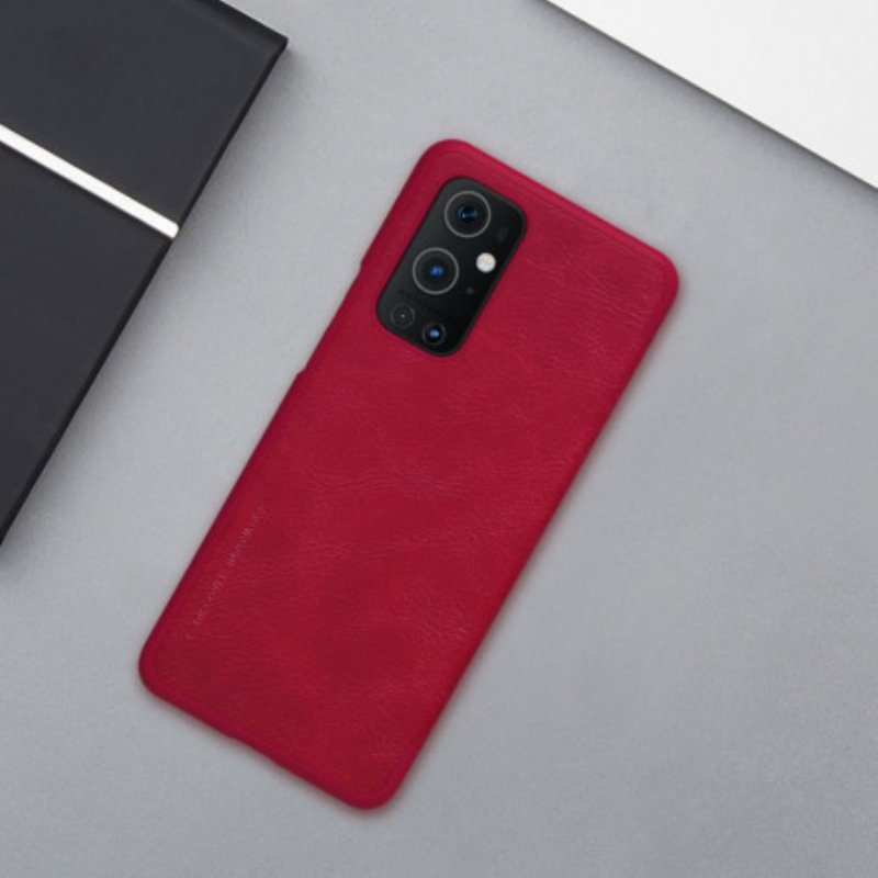 Folio-fodral OnePlus 9 Pro Läderfodral Nillkin Qin-serien