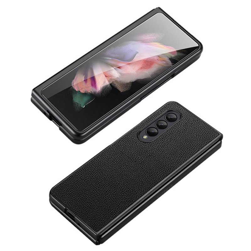 Skal Samsung Galaxy Z Fold 4 Litchi Äkta Läder