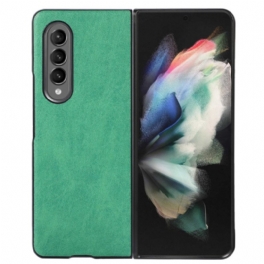 Skal Samsung Galaxy Z Fold 4 Texturerat I Tvåfärgat Konstläder