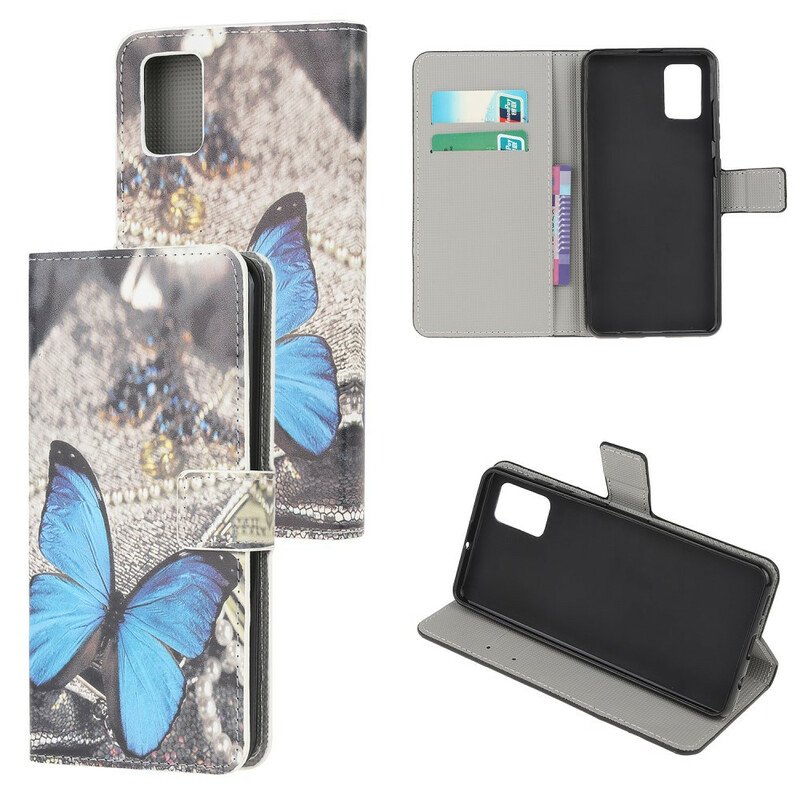 Folio-fodral Samsung Galaxy A41 Butterfly Prestige Blue