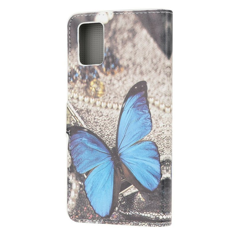 Folio-fodral Samsung Galaxy A41 Butterfly Prestige Blue