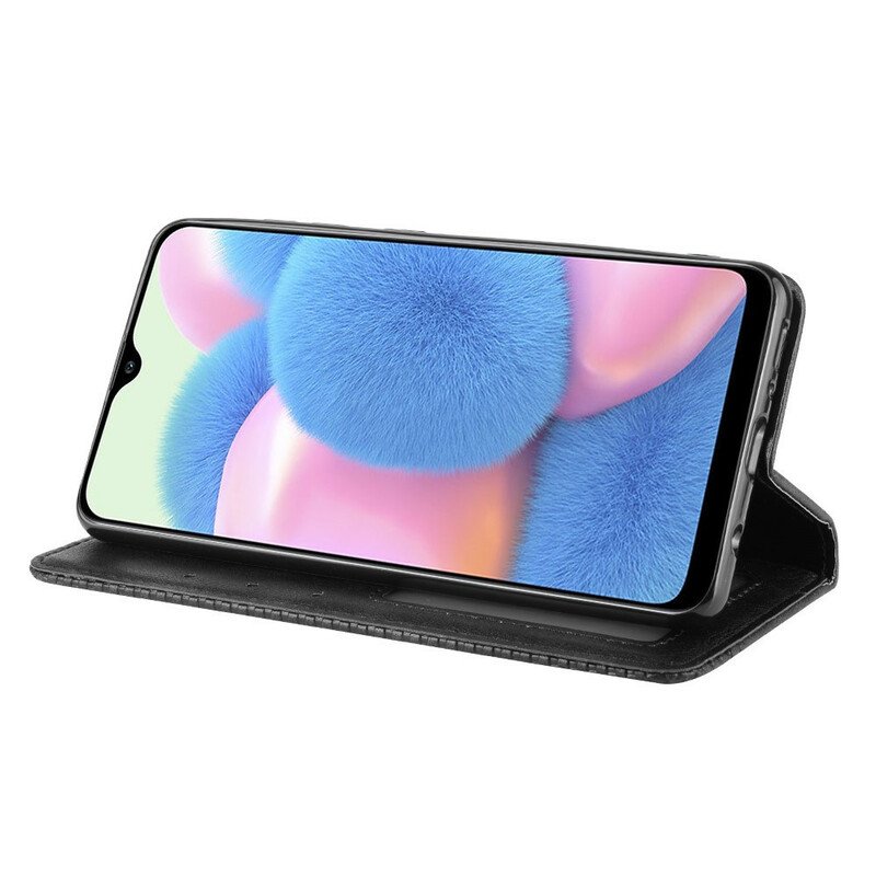 Folio-fodral Samsung Galaxy A41 Läderfodral Stiliserad Vintage Lädereffekt