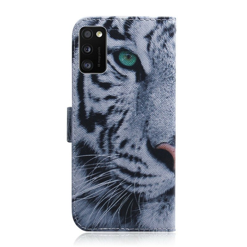 Folio-fodral Samsung Galaxy A41 Tiger Face