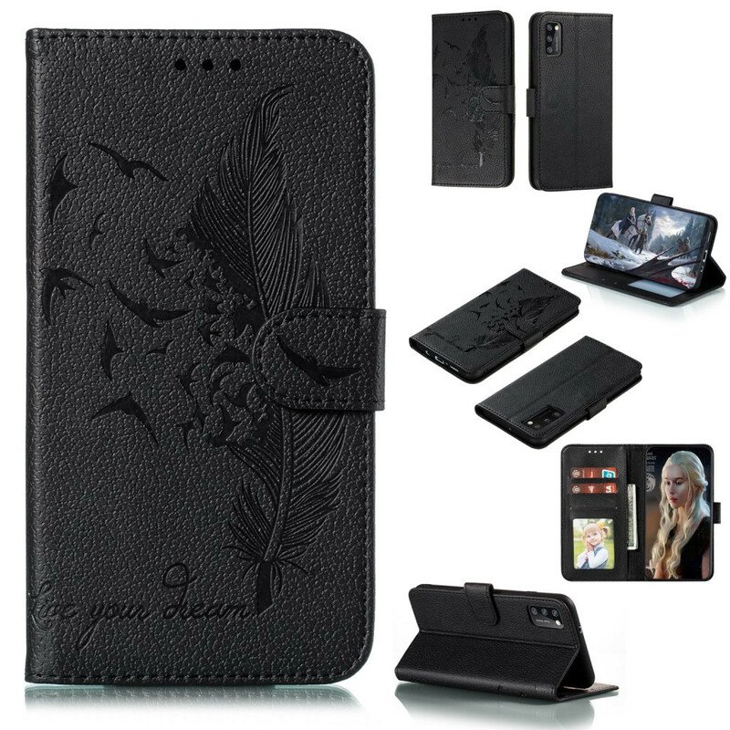 Läderfodral Samsung Galaxy A41 Faux Leather Lev Din Dröm