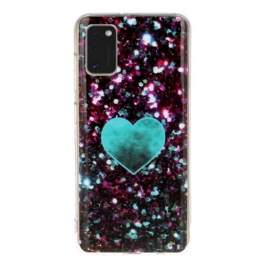 Mobilskal Samsung Galaxy A41 Glitter Marmor