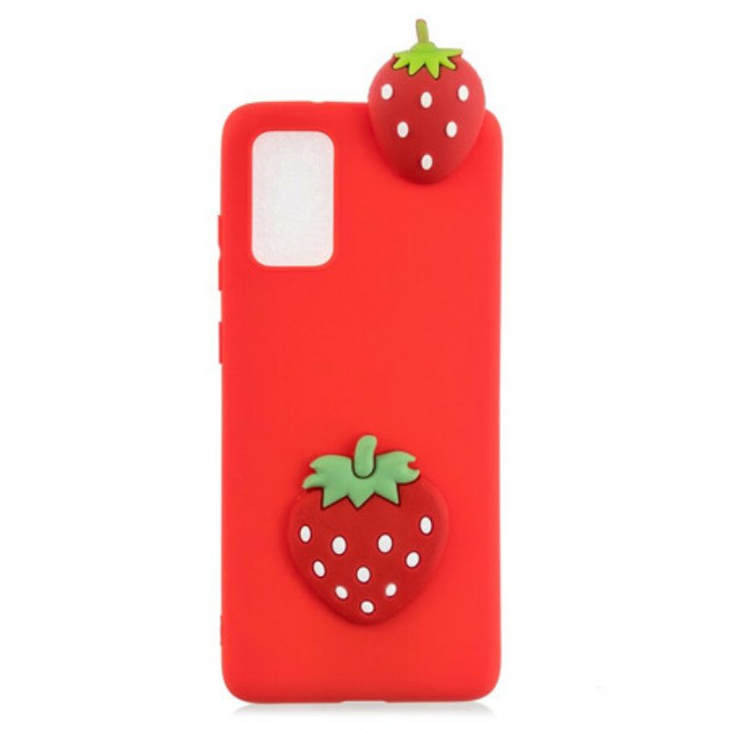 Skal Samsung Galaxy A41 3d Strawberry