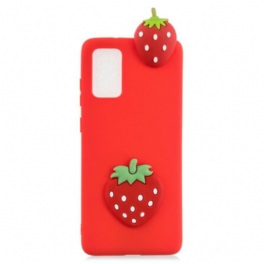 Skal Samsung Galaxy A41 3d Strawberry