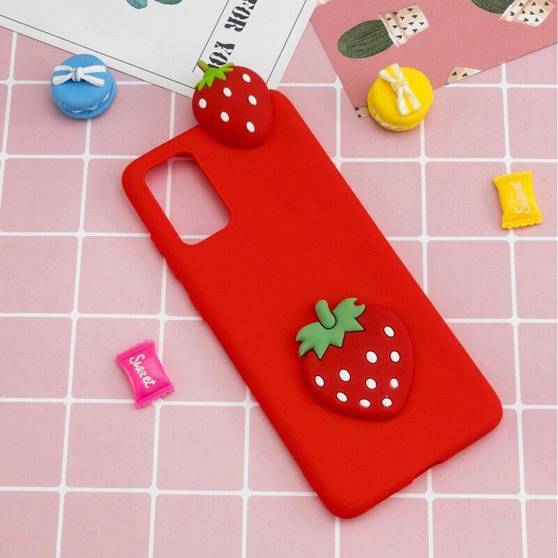 Skal Samsung Galaxy A41 3d Strawberry