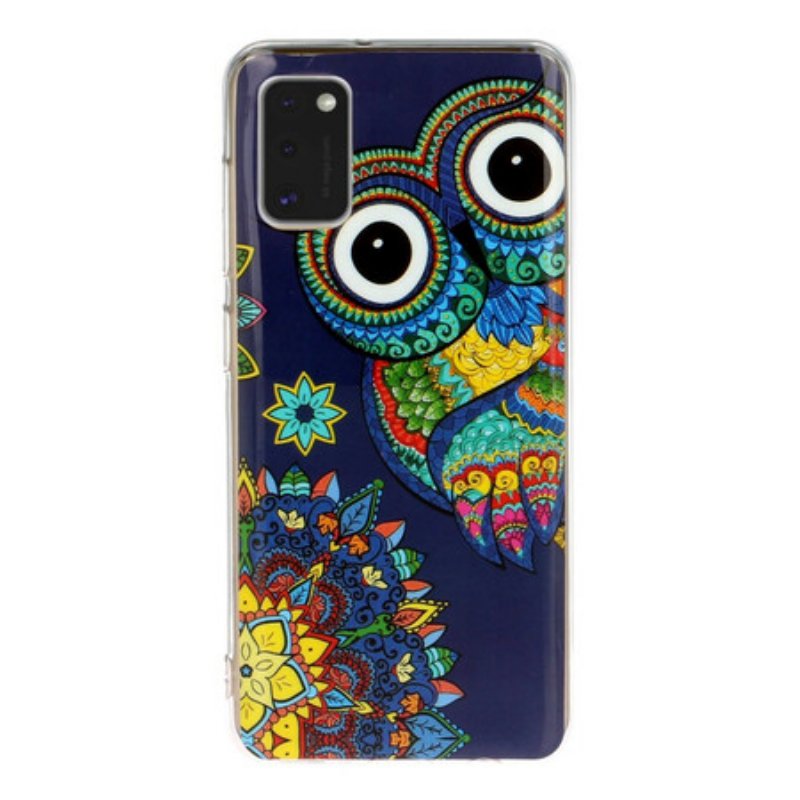 Skal Samsung Galaxy A41 Fluorescerande Uggla Mandala