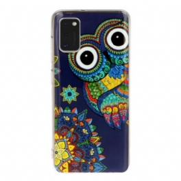 Skal Samsung Galaxy A41 Fluorescerande Uggla Mandala